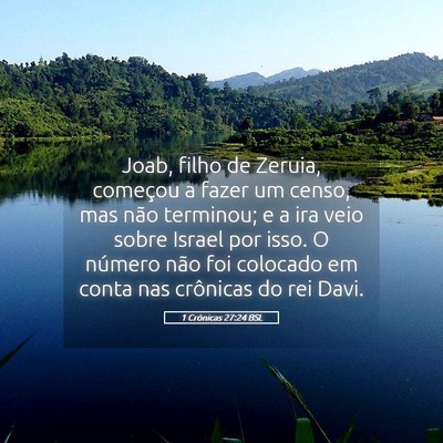 Picture 05 - 1 Crônicas 27:24 BSL - Joab, filho de Zeruia, começou a fazer um censo, - Bible Verse Picture