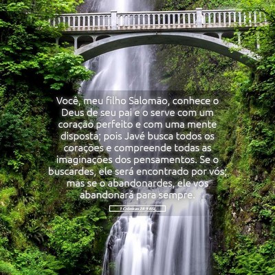 Picture 05 - 1 Crônicas 28:9 BSL - Você, meu filho Salomão, conhece o Deus de seu - Bible Verse Picture