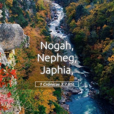 Picture 05 - 1 Crônicas 3:7 BSL - Nogah, Nepheg, - Bible Verse Picture