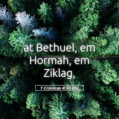 Picture 05 - 1 Crônicas 4:30 BSL - at Bethuel, em Hormah, em - Bible Verse Picture