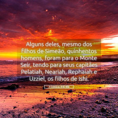 Picture 05 - 1 Crônicas 4:42 BSL - Alguns deles, mesmo dos filhos de Simeão, - Bible Verse Picture