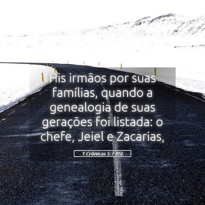 Picture 05 - 1 Crônicas 5:7 BSL - His irmãos por suas famílias, quando a - Bible Verse Picture