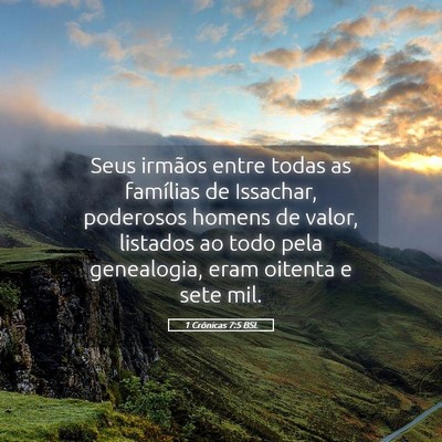 Picture 05 - 1 Crônicas 7:5 BSL - Seus irmãos entre todas as famílias de - Bible Verse Picture