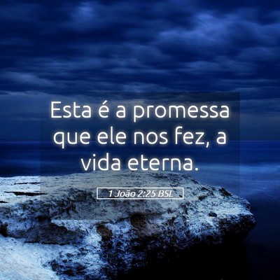 Picture 05 - 1 João 2:25 BSL - Esta é a promessa que ele nos fez, a vida - Bible Verse Picture