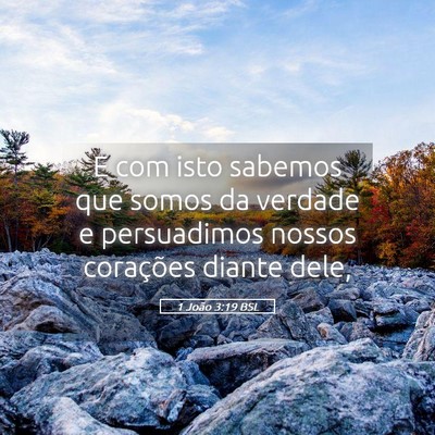 Picture 05 - 1 João 3:19 BSL - E com isto sabemos que somos da verdade e - Bible Verse Picture