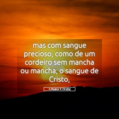 Picture 05 - 1 Pedro 1:19 BSL - mas com sangue precioso, como de um cordeiro sem - Bible Verse Picture