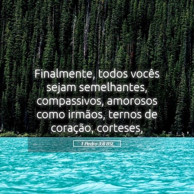 Picture 05 - 1 Pedro 3:8 BSL - Finalmente, todos vocês sejam semelhantes, - Bible Verse Picture