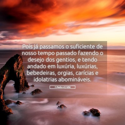Picture 05 - 1 Pedro 4:3 BSL - Pois já passamos o suficiente de nosso tempo - Bible Verse Picture