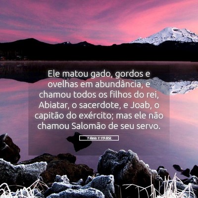 Picture 05 - 1 Reis 1:19 BSL - Ele matou gado, gordos e ovelhas em abundância, - Bible Verse Picture