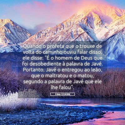 Picture 05 - 1 Reis 13:26 BSL - Quando o profeta que o trouxe de volta do caminho - Bible Verse Picture