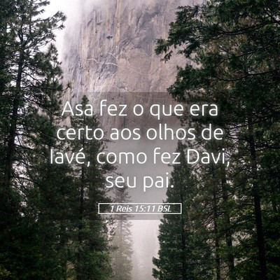 Picture 05 - 1 Reis 15:11 BSL - Asa fez o que era certo aos olhos de Iavé, como - Bible Verse Picture