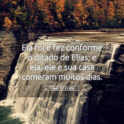Picture 05 - 1 Reis 17:15 BSL - Ela foi e fez conforme o ditado de Elias; e ela, - Bible Verse Picture