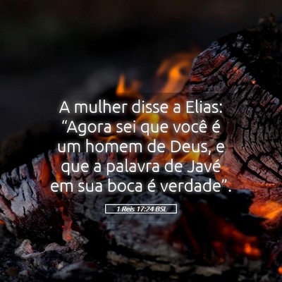 Picture 05 - 1 Reis 17:24 BSL - A mulher disse a Elias: “Agora sei que você é - Bible Verse Picture