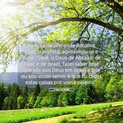 Picture 05 - 1 Reis 18:36 BSL - Na hora da oferenda noturna, Elias, o profeta, - Bible Verse Picture