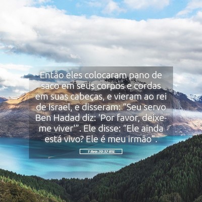 Picture 05 - 1 Reis 20:32 BSL - Então eles colocaram pano de saco em seus corpos - Bible Verse Picture