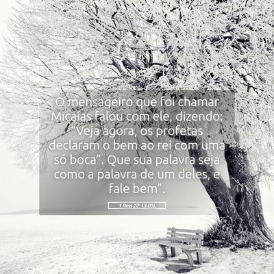 Picture 05 - 1 Reis 22:13 BSL - O mensageiro que foi chamar Micaías falou com - Bible Verse Picture