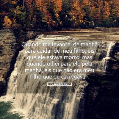 Picture 05 - 1 Reis 3:21 BSL - Quando me levantei de manhã para cuidar de meu - Bible Verse Picture
