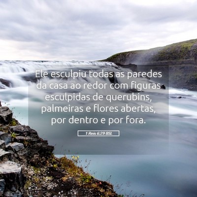 Picture 05 - 1 Reis 6:29 BSL - Ele esculpiu todas as paredes da casa ao redor - Bible Verse Picture