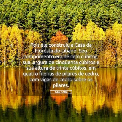 Picture 05 - 1 Reis 7:2 BSL - Pois ele construiu a Casa da Floresta do Líbano. - Bible Verse Picture