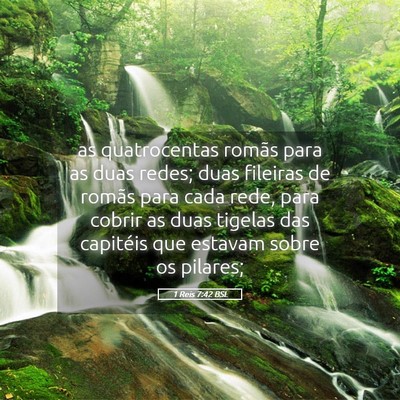 Picture 05 - 1 Reis 7:42 BSL - as quatrocentas romãs para as duas redes; duas - Bible Verse Picture
