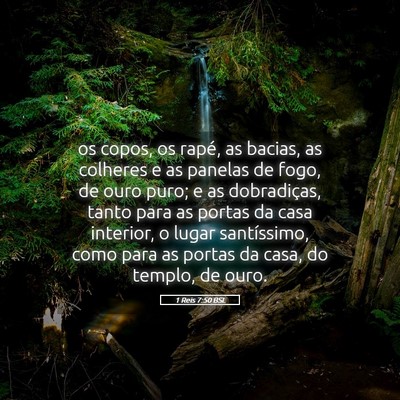 Picture 05 - 1 Reis 7:50 BSL - os copos, os rapé, as bacias, as colheres e as - Bible Verse Picture