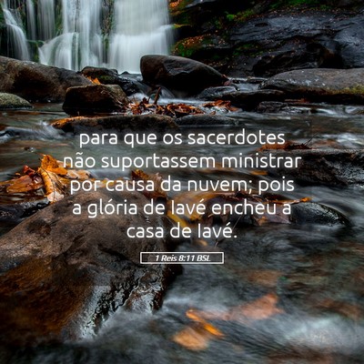 Picture 05 - 1 Reis 8:11 BSL - para que os sacerdotes não suportassem ministrar - Bible Verse Picture