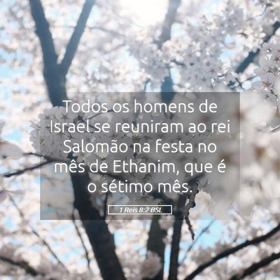 Picture 05 - 1 Reis 8:2 BSL - Todos os homens de Israel se reuniram ao rei - Bible Verse Picture