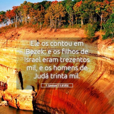 Picture 05 - 1 Samuel 11:8 BSL - Ele os contou em Bezek; e os filhos de Israel - Bible Verse Picture
