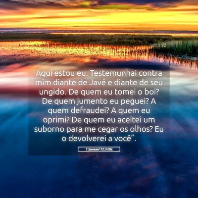 Picture 05 - 1 Samuel 12:3 BSL - Aqui estou eu. Testemunhai contra mim diante de - Bible Verse Picture