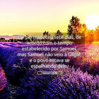 Picture 05 - 1 Samuel 13:8 BSL - Ele permaneceu sete dias, de acordo com o tempo - Bible Verse Picture