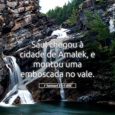 Picture 05 - 1 Samuel 15:5 BSL - Saul chegou à cidade de Amalek, e montou uma - Bible Verse Picture