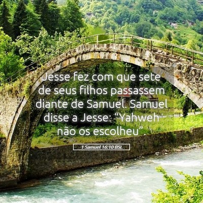 Picture 05 - 1 Samuel 16:10 BSL - Jesse fez com que sete de seus filhos passassem - Bible Verse Picture