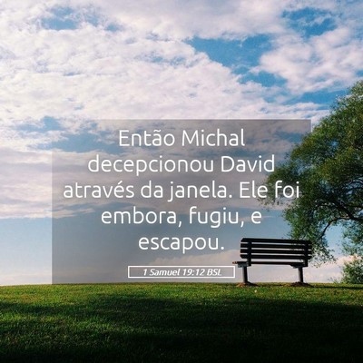 Picture 05 - 1 Samuel 19:12 BSL - Então Michal decepcionou David através da - Bible Verse Picture
