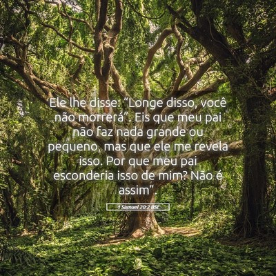 Picture 05 - 1 Samuel 20:2 BSL - Ele lhe disse: “Longe disso, você não - Bible Verse Picture