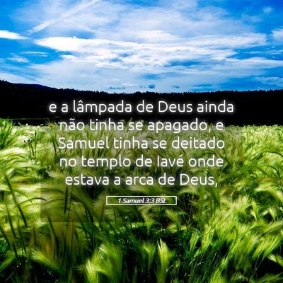 Picture 05 - 1 Samuel 3:3 BSL - e a lâmpada de Deus ainda não tinha se apagado, - Bible Verse Picture
