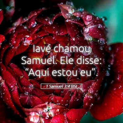 Picture 05 - 1 Samuel 3:4 BSL - Iavé chamou Samuel. Ele disse: “Aqui estou - Bible Verse Picture