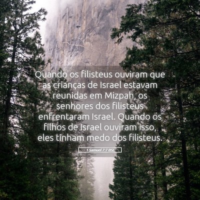Picture 05 - 1 Samuel 7:7 BSL - Quando os filisteus ouviram que as crianças de - Bible Verse Picture