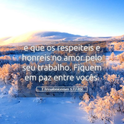 Picture 05 - 1 Tessalonicenses 5:13 BSL - e que os respeiteis e honreis no amor pelo seu - Bible Verse Picture