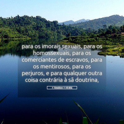 Picture 05 - 1 Timóteo 1:10 BSL - para os imorais sexuais, para os homossexuais, - Bible Verse Picture