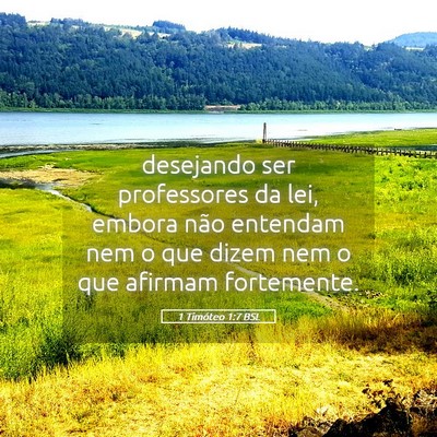Picture 05 - 1 Timóteo 1:7 BSL - desejando ser professores da lei, embora não - Bible Verse Picture