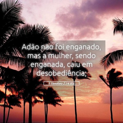 Picture 05 - 1 Timóteo 2:14 BSL - Adão não foi enganado, mas a mulher, sendo - Bible Verse Picture