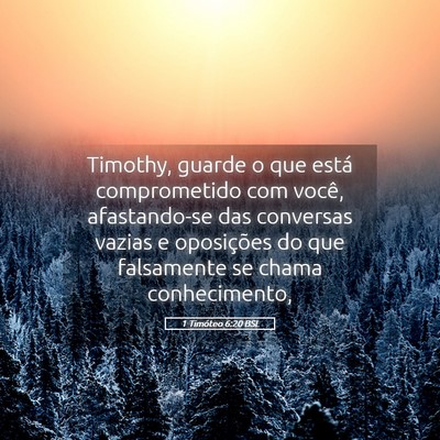 Picture 05 - 1 Timóteo 6:20 BSL - Timothy, guarde o que está comprometido com - Bible Verse Picture