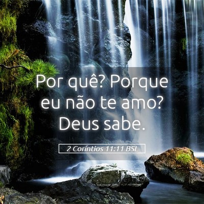 Picture 05 - 2 Coríntios 11:11 BSL - Por quê? Porque eu não te amo? Deus - Bible Verse Picture