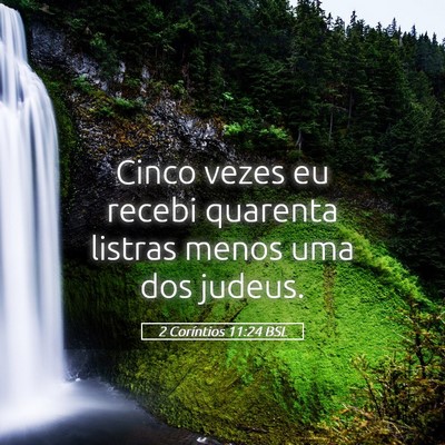 Picture 05 - 2 Coríntios 11:24 BSL - Cinco vezes eu recebi quarenta listras menos uma - Bible Verse Picture