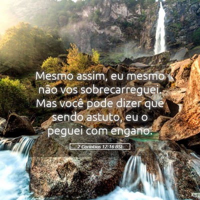 Picture 05 - 2 Coríntios 12:16 BSL - Mesmo assim, eu mesmo não vos sobrecarreguei. - Bible Verse Picture