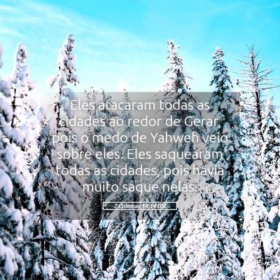 Picture 05 - 2 Crônicas 14:14 BSL - Eles atacaram todas as cidades ao redor de Gerar, - Bible Verse Picture