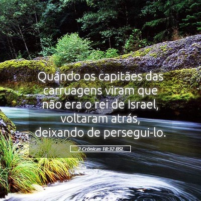 Picture 05 - 2 Crônicas 18:32 BSL - Quando os capitães das carruagens viram que não - Bible Verse Picture