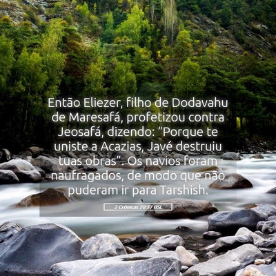 Picture 05 - 2 Crônicas 20:37 BSL - Então Eliezer, filho de Dodavahu de Maresafá, - Bible Verse Picture