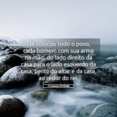 Picture 05 - 2 Crônicas 23:10 BSL - Ele colocou todo o povo, cada homem com sua arma - Bible Verse Picture