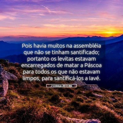 Picture 05 - 2 Crônicas 30:17 BSL - Pois havia muitos na assembléia que não se - Bible Verse Picture